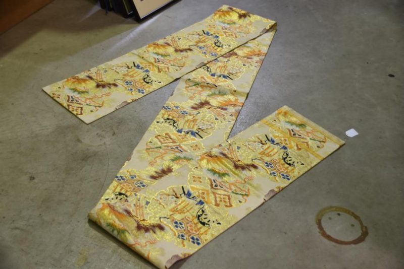 Japanese Vintage Silk Brocade Table Runner Obi Sash - Image 4