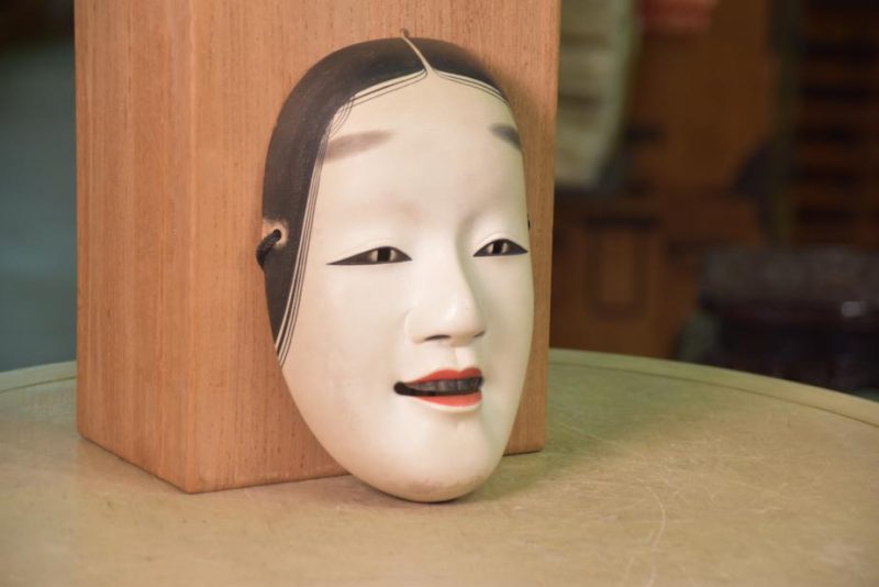 Japanese Wooden Noh Mask - Image 9