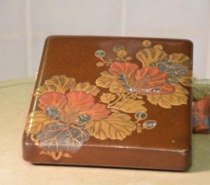 Maki-E Lacquer Writing Box Suzuri Bako