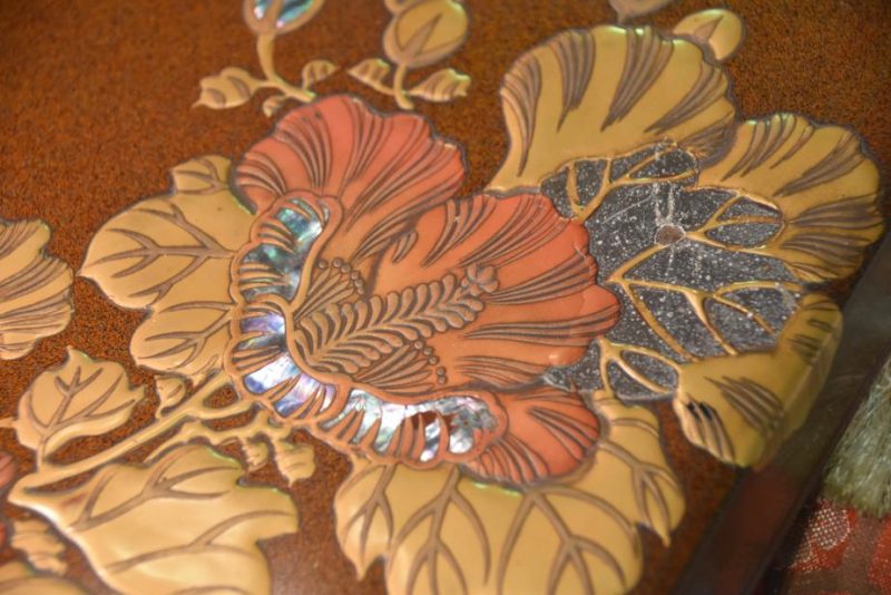 Maki-E Lacquer Writing Box Suzuri Bako - Image 8