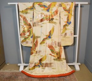 Japanese Flying Cranes Wedding Kimono
