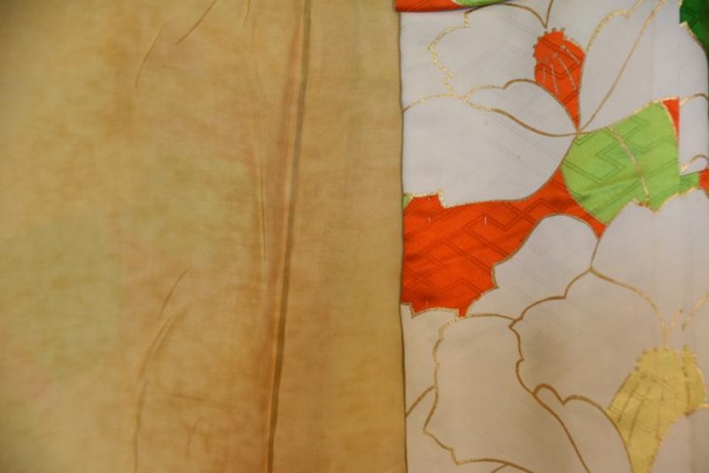 White Camillia Furisode Kimono - Image 4