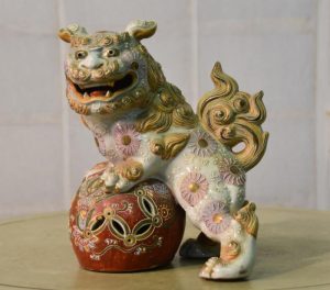 Japanese Porcelain Shi Shi - Buddhist Lion Dog by Kutani Yaki
