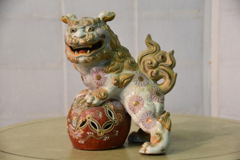Japanese Porcelain Shi Shi - Buddhist Lion Dog by Kutani Yaki