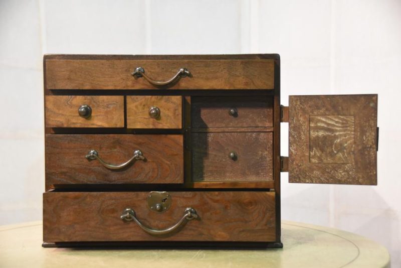 Japanese Antique Wood Sewing Box - Image 6