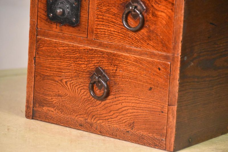 Japanese Antique Portable Writing Debt Collectors Box Suzuri Zeni Bako - Image 9