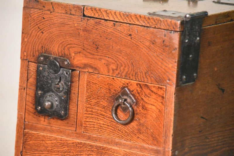 Japanese Antique Portable Writing Debt Collectors Box Suzuri Zeni Bako - Image 8