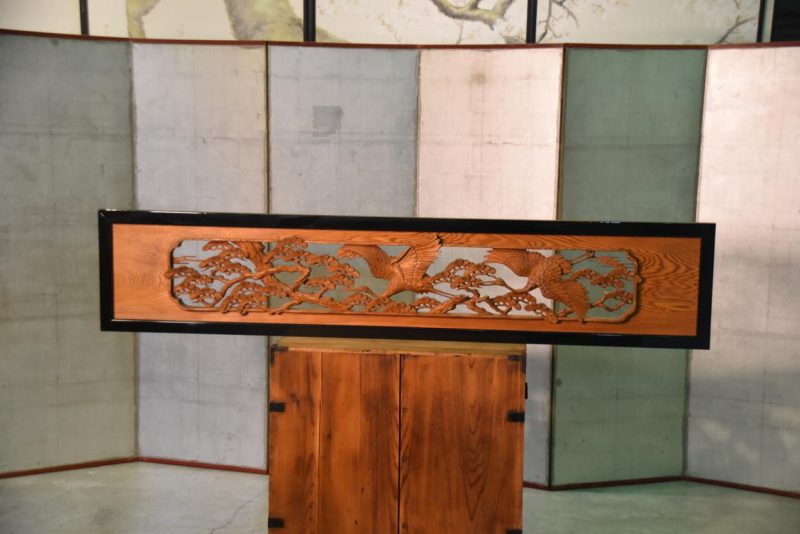 Japanese Flying Cranes Rama Transom