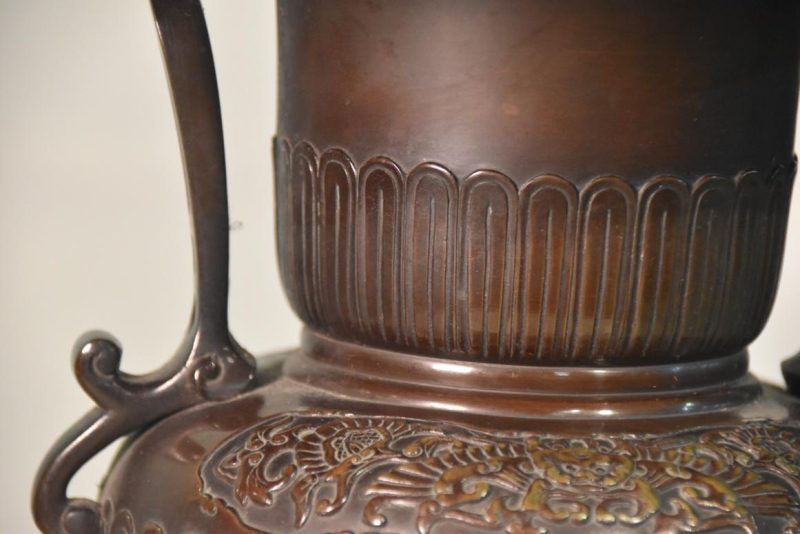 Japanese Bronze Vase - Image 7