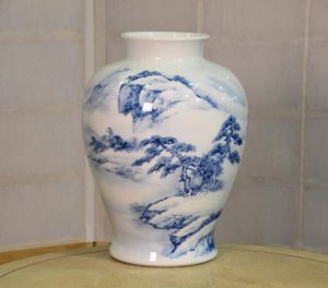 Fukugawa Pottery Blue and White Vase