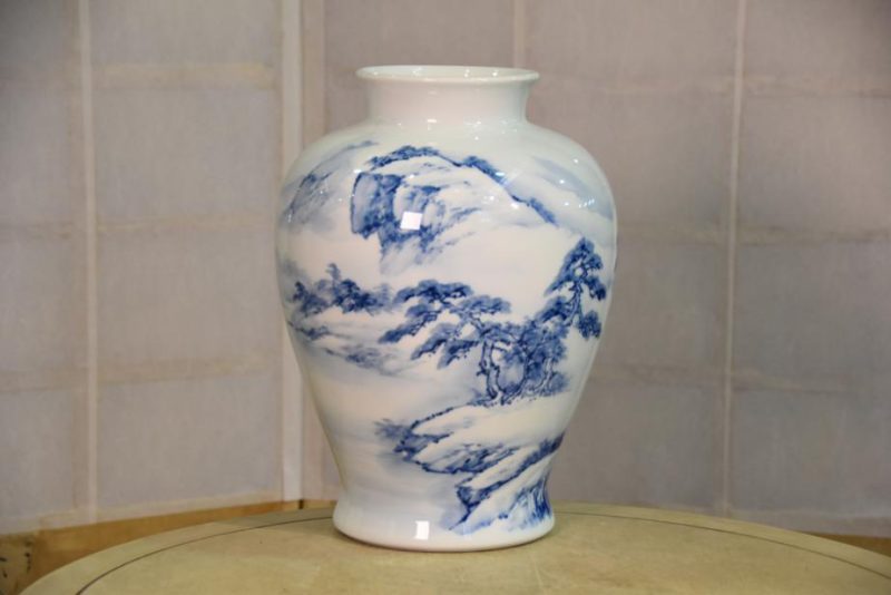 Fukugawa Pottery Blue and White Vase