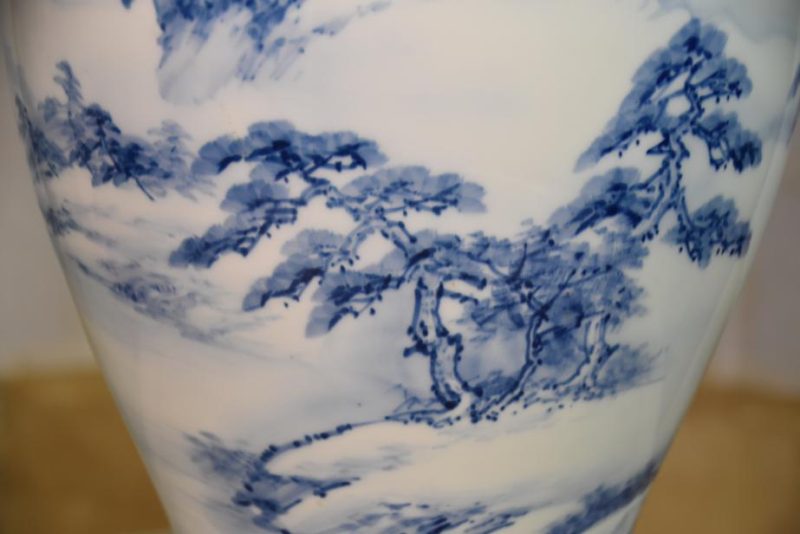 Fukugawa Pottery Blue and White Vase - Image 9