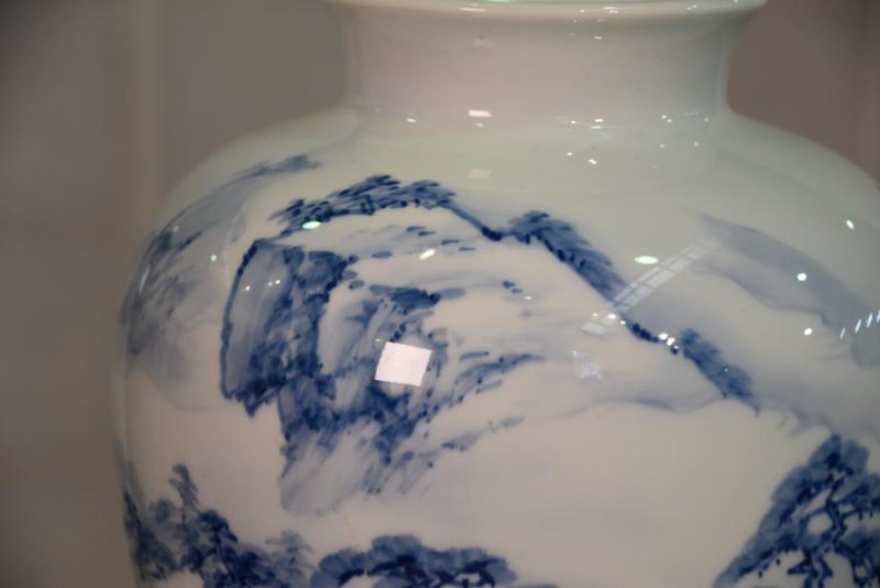 Fukugawa Pottery Blue and White Vase - Image 8