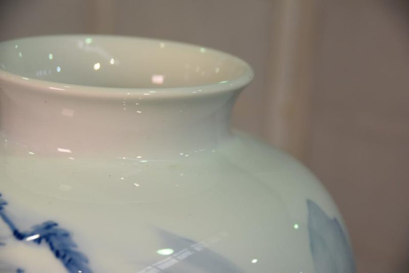 Fukugawa Pottery Blue and White Vase - Image 7