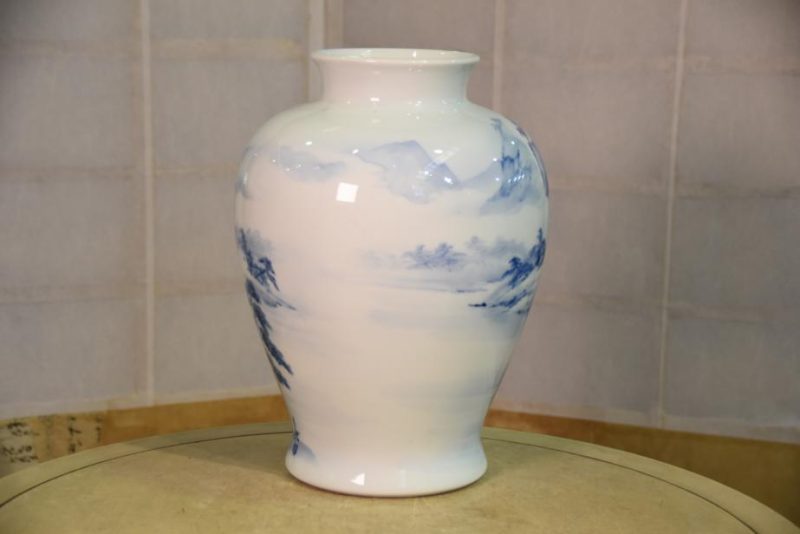 Fukugawa Pottery Blue and White Vase - Image 6