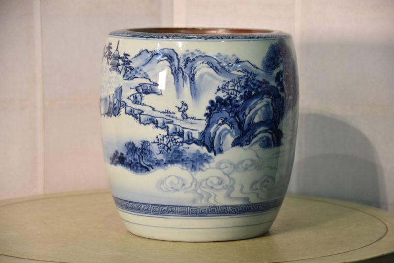 Blue and White Hibachi