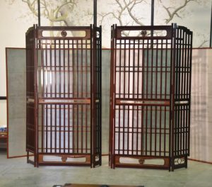 Pair of Slatted Temple Doors