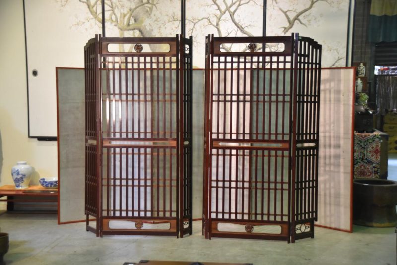 Pair of Slatted Temple Doors
