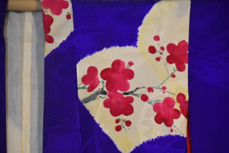Brilliant Purple Silk Japanese Kimono - Image 4