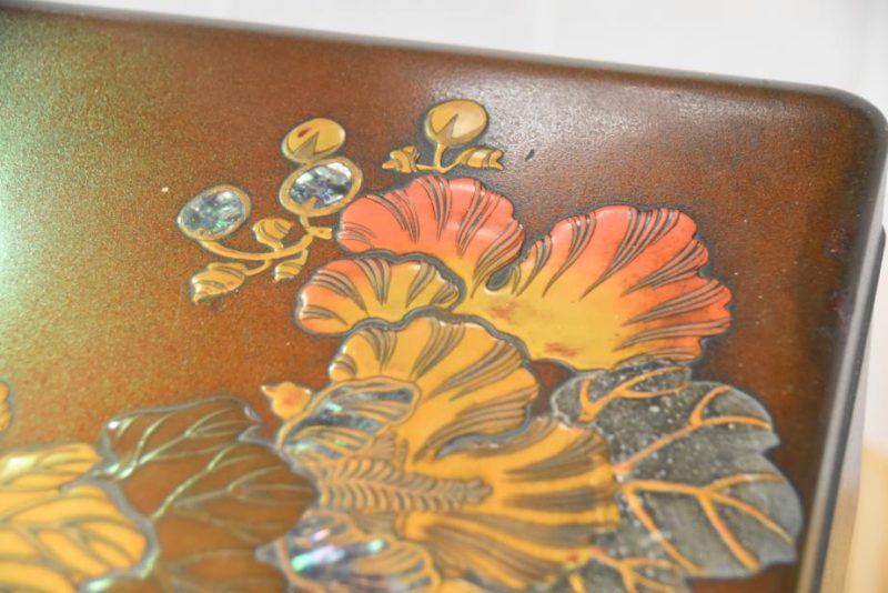 Japanese Maki-E Lacquered Letter Box Tebako - Image 13