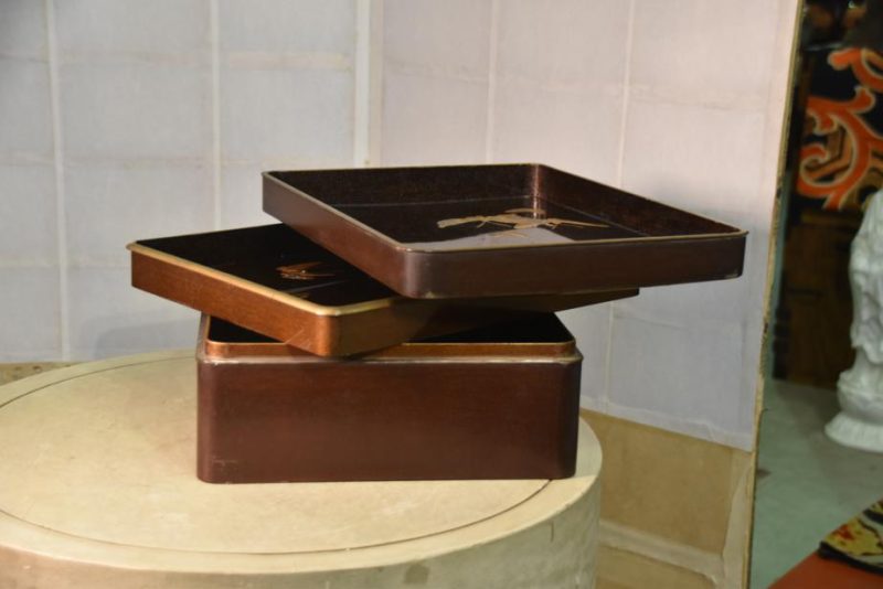 Japanese Maki-E Lacquered Letter Box Tebako - Image 9