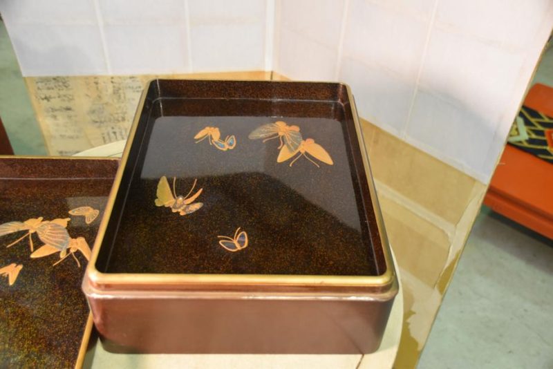 Japanese Maki-E Lacquered Letter Box Tebako - Image 7
