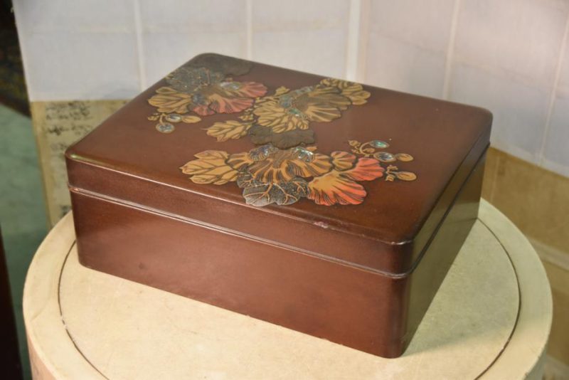 Japanese Maki-E Lacquered Letter Box Tebako - Image 5