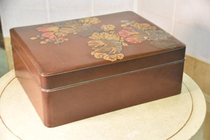 Japanese Maki-E Lacquered Letter Box Tebako - Image 4
