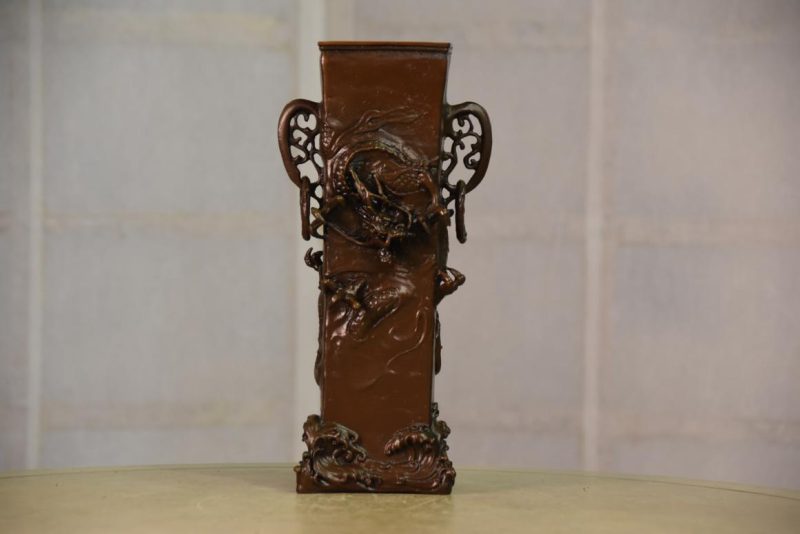 Japanese Bronze Dragon Vase - Image 9