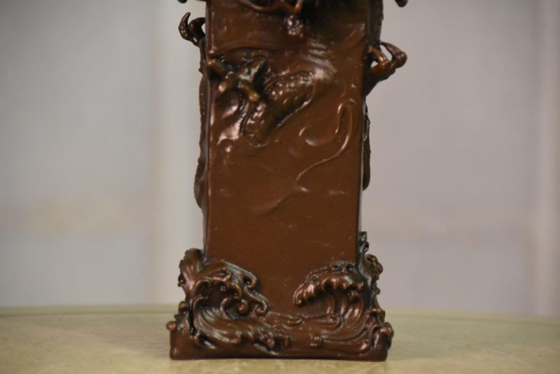 Japanese Bronze Dragon Vase - Image 10