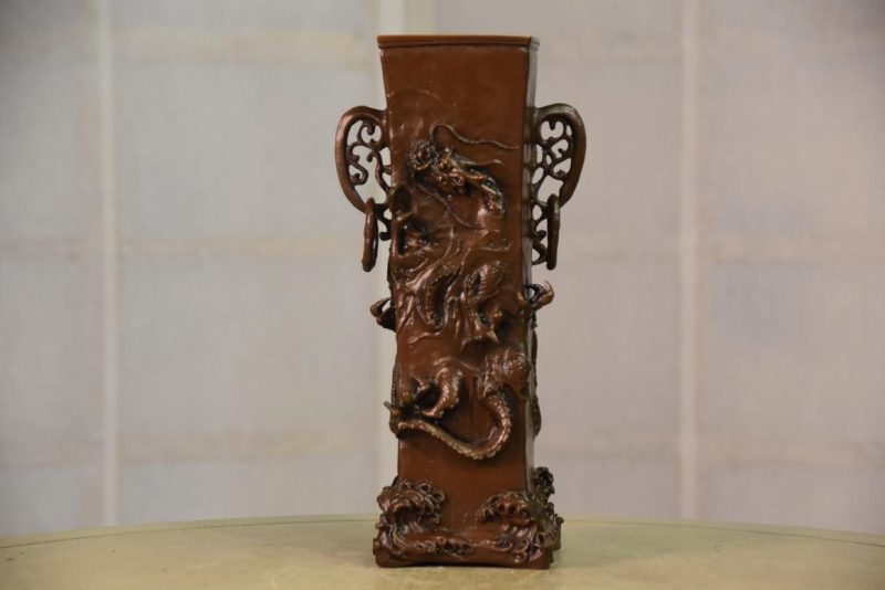 Japanese Bronze Dragon Vase - Image 8