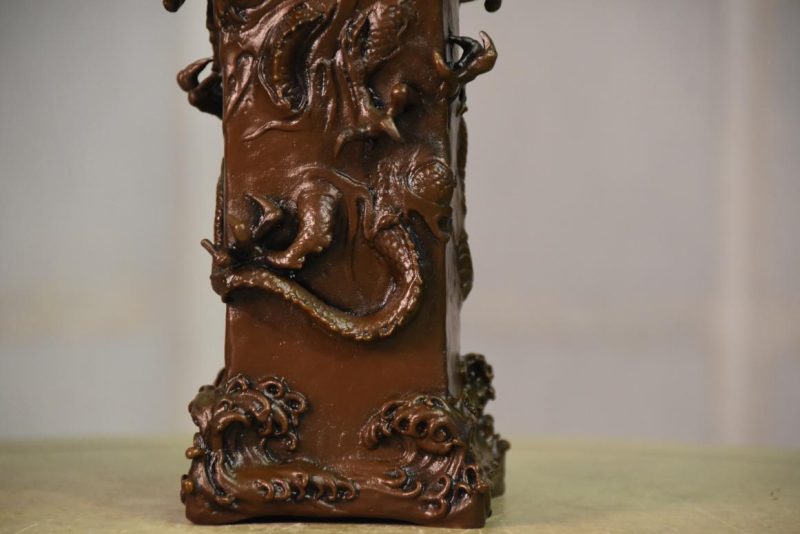 Japanese Bronze Dragon Vase - Image 6