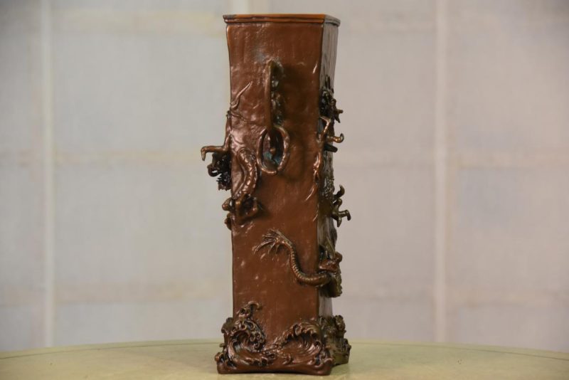 Japanese Bronze Dragon Vase - Image 5