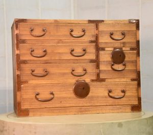 Small Vintage Chest with Copper Hardware