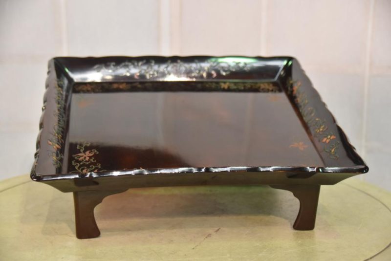 Japanese Lacquer on Wood Tray - Image 3