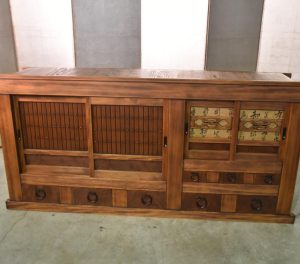 Antique Japanese Wooden Sideboard