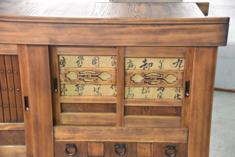 Antique Japanese Wooden Sideboard - Image 10