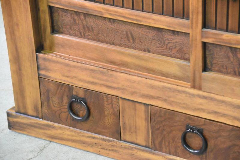 Antique Japanese Wooden Sideboard - Image 6