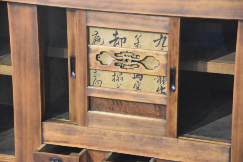 Antique Japanese Wooden Sideboard - Image 2
