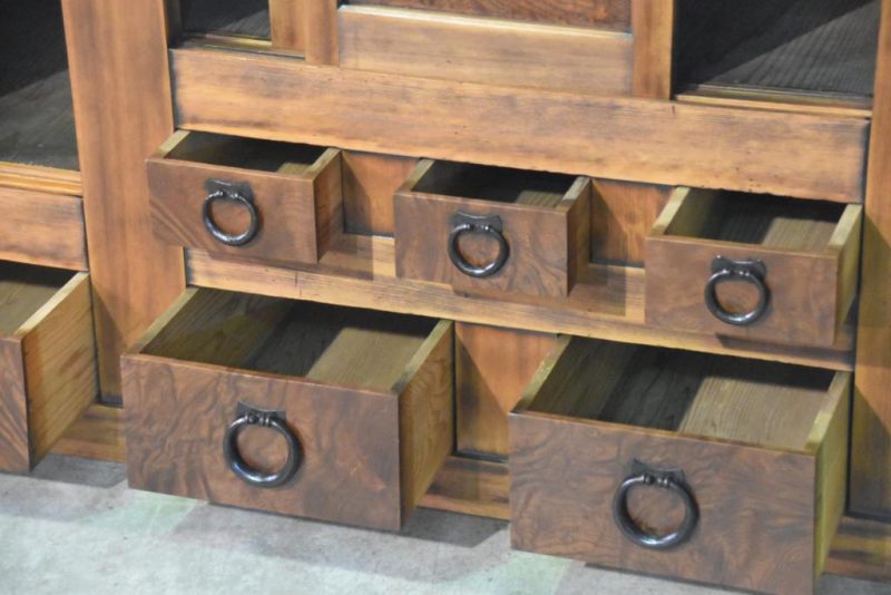 Antique Japanese Wooden Sideboard - Image 19
