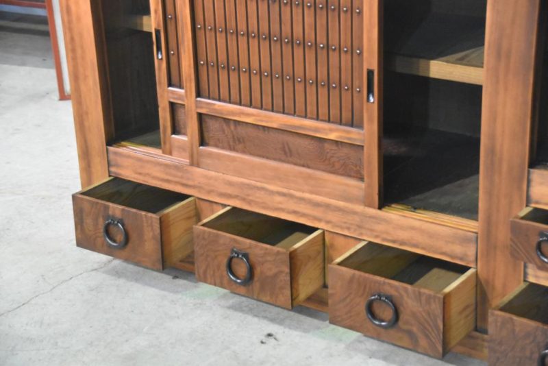 Antique Japanese Wooden Sideboard - Image 18