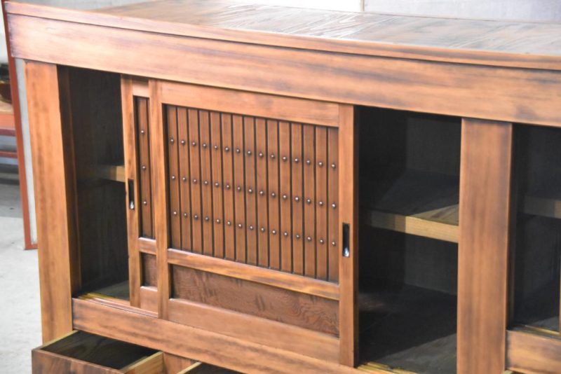 Antique Japanese Wooden Sideboard - Image 17