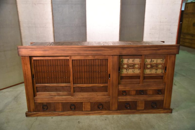 Antique Japanese Wooden Sideboard - Image 15