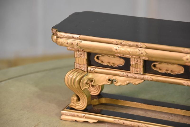 Japanese Gilt Wood Shrine Stand - Image 9