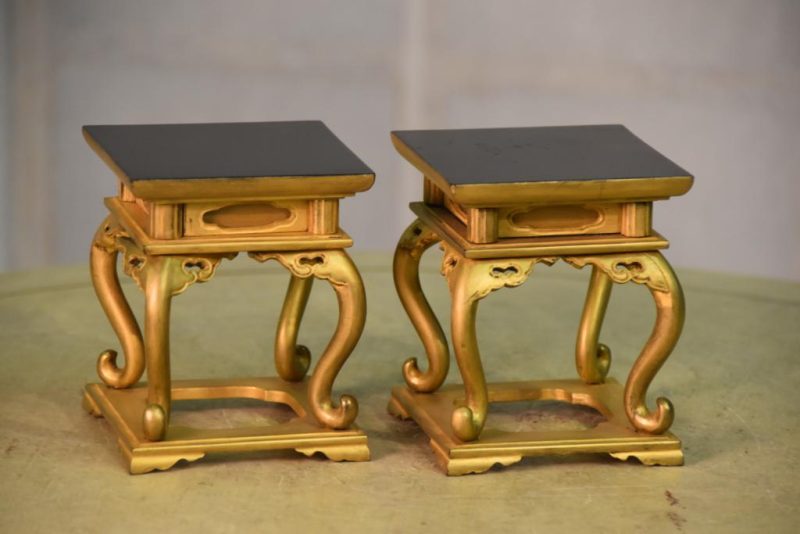 Gilded Pair of Shrine Stands - Image 2