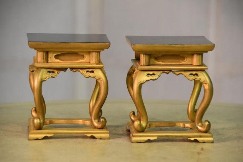 Gilded Pair of Shrine Stands - Image 6