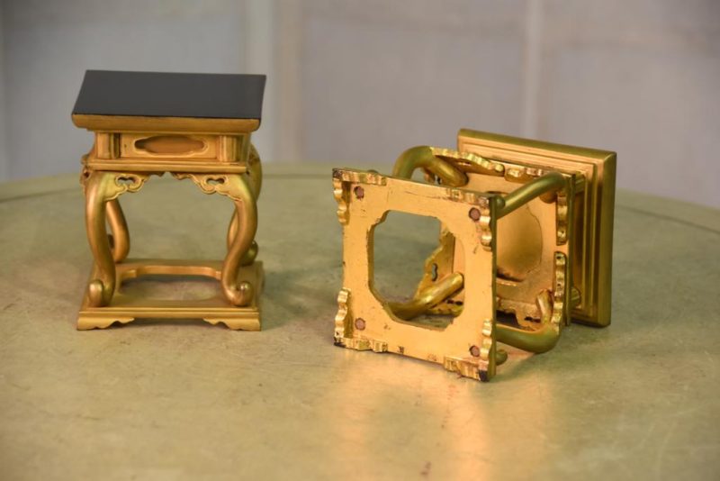 Gilded Pair of Shrine Stands - Image 4