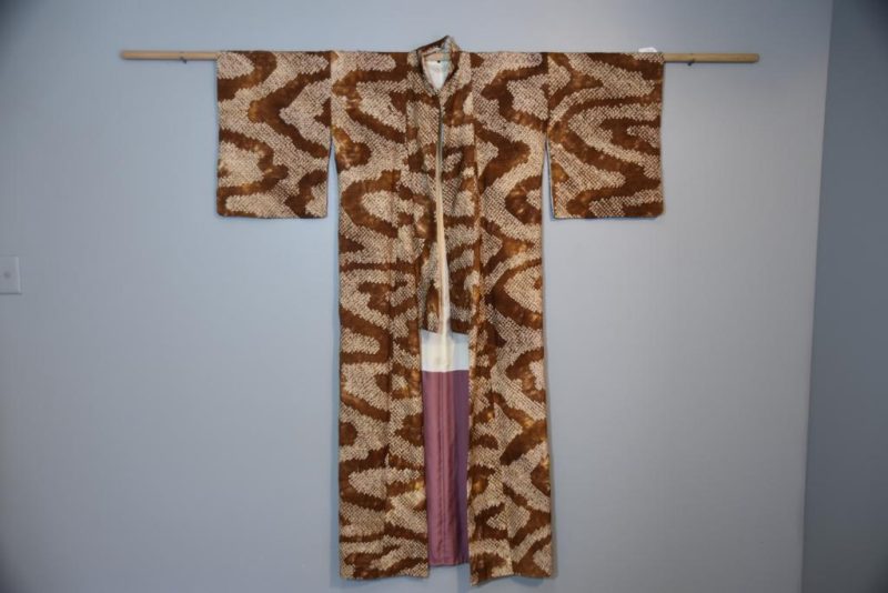 Shibori and Slubbed Silk Kimono - Image 6