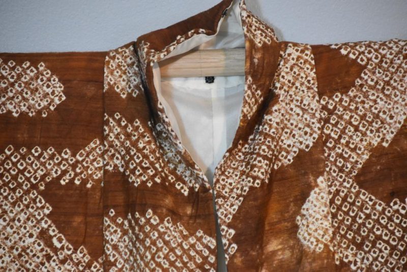 Shibori and Slubbed Silk Kimono - Image 9