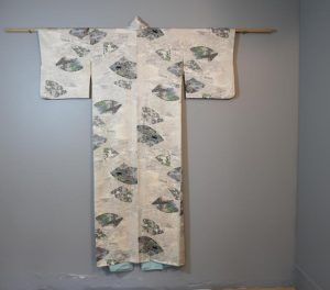Vintage Kimono with Fan Designs